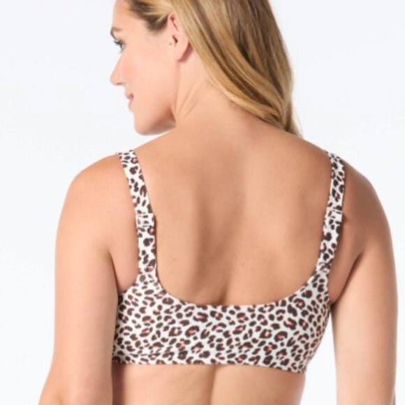 Coco Reef Bra-Sized Divine Underwire Bikini Top Cheetah Print – Size 38‎ D - NWT - Picture 2 of 10